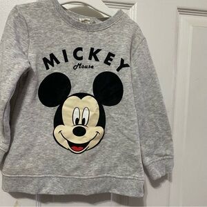 EUC H&M Gray Mickey Mouse Kids Sweatshirt 2-3 YRS